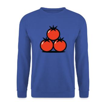 Gewächshaus-Gemüsetomatenernte - Unisex Pullover - Royalblau - Vorne - Alina (178cm) & Michal (187cm)