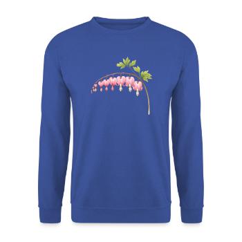 Tränendes Herz Rosa Frühlingsblume  - Unisex Pullover - Royalblau - Vorne - Alina (178cm) & Michal (187cm)