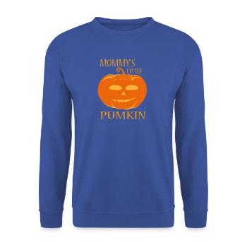 Halloween - Zombie - Horror - Kürbis - Unisex Pullover - Royalblau - Vorne - Alina (178cm) & Michal (187cm)