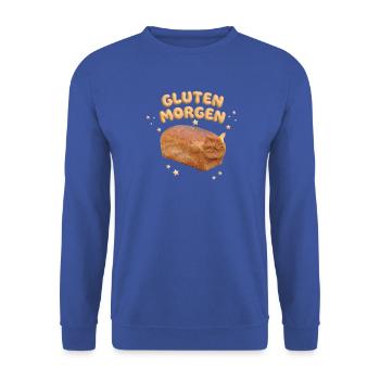 Morgen Gluten - Unisex Pullover - Royalblau - Vorne - Alina (178cm) & Michal (187cm)