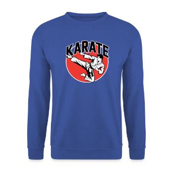  Karate Kampfsport Karateka Kick Dojo Training - Unisex Pullover - Royalblau - Vorne - Alina (178cm) & Michal (187cm)
