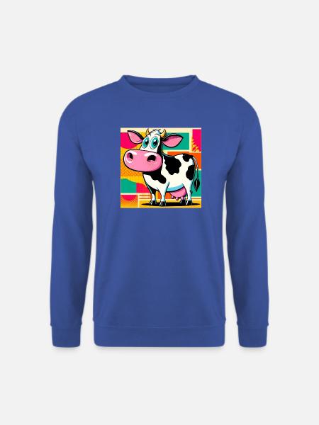 Kuh - Unisex Pullover - Royalblau
