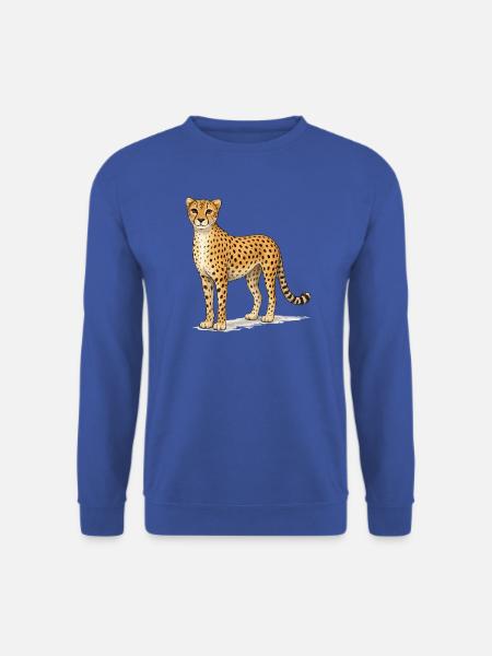 Gepard Cartoon-Illustration - Unisex Pullover - Royalblau
