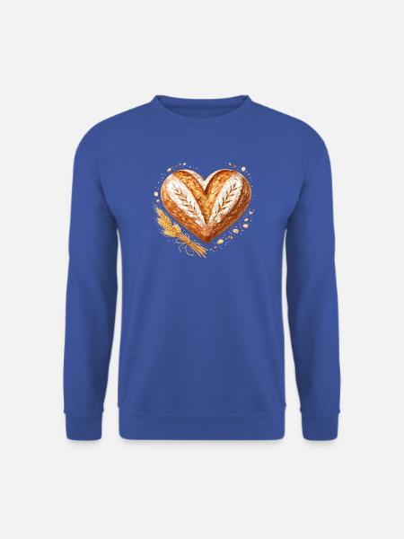 Herz Brot Backen Sauerteig Bäcker Design - Unisex Pullover - Royalblau