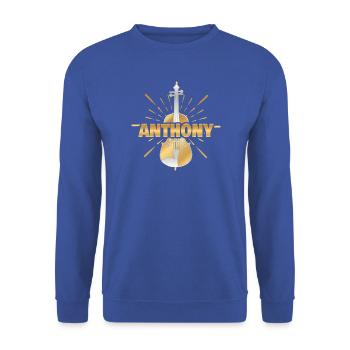 Anthony - Unisex Pullover - Royalblau - Vorne - Alina (178cm) & Michal (187cm)