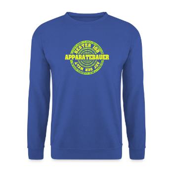 Geschenk für Apparatebauer - Unisex Pullover - Royalblau - Vorne - Alina (178cm) & Michal (187cm)