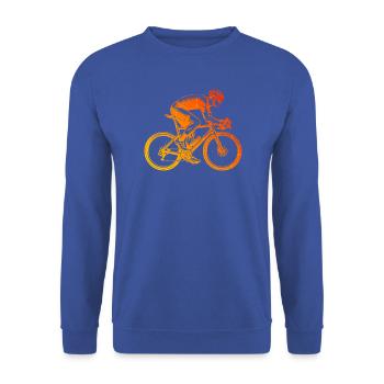 Geschenkidee für einen Roadbike mit Roadbike - Unisex Pullover - Royalblau - Vorne - Alina (178cm) & Michal (187cm)