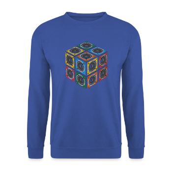 Cube Sound - Unisex Pullover - Royalblau - Vorne - Alina (178cm) & Michal (187cm)