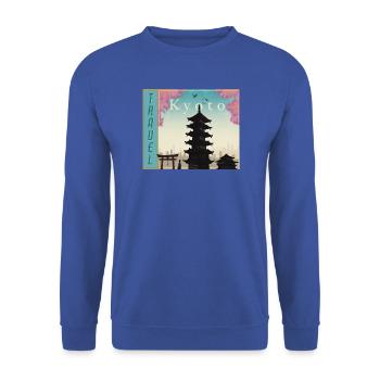 Kyoto Pagode im Abendlicht-Tavel Kyoto Japan - Unisex Pullover - Royalblau - Vorne - Alina (178cm) & Michal (187cm)