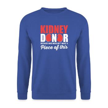 Nierenspender Transplantation Organspende - Unisex Pullover - Royalblau - Vorne - Alina (178cm) & Michal (187cm)