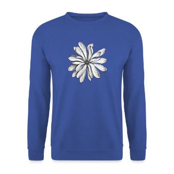 sternmagnolien, Monochrome Blüten - Unisex Pullover - Royalblau - Vorne - Alina (178cm) & Michal (187cm)