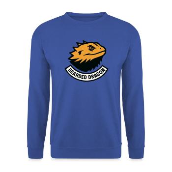 Bardragame Minimalistischer Sportstil - Unisex Pullover - Royalblau - Vorne - Alina (178cm) & Michal (187cm)