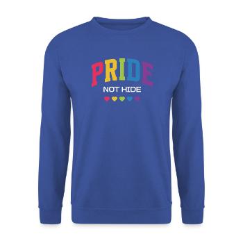 LGBTQ-Pride-Monat – Pride, nicht verstecken. - Unisex Pullover - Royalblau - Vorne - Alina (178cm) & Michal (187cm)