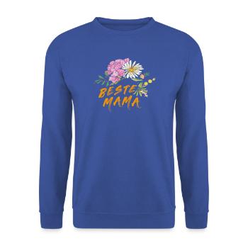 Beste Mama  - Unisex Pullover - Royalblau - Vorne - Alina (178cm) & Michal (187cm)
