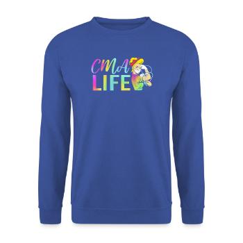 Medizin Mediziner MFA - Unisex Pullover - Royalblau - Vorne - Alina (178cm) & Michal (187cm)