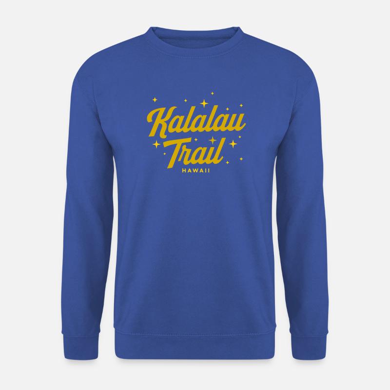 Kalalau Trail Hawaii Schriftzug - Unisex Pullover - Royalblau