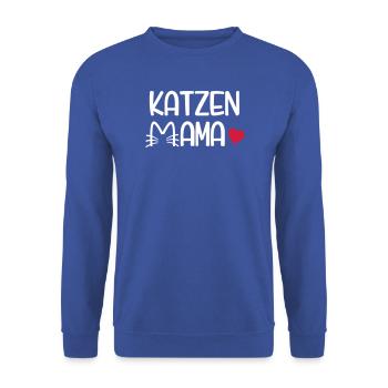 Katzen Mama - Unisex Pullover - Royalblau - Vorne - Alina (178cm) & Michal (187cm)