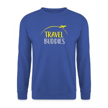 Travel buddies - Unisex Pullover - Royalblau - Vorne - Alina (178cm) & Michal (187cm)