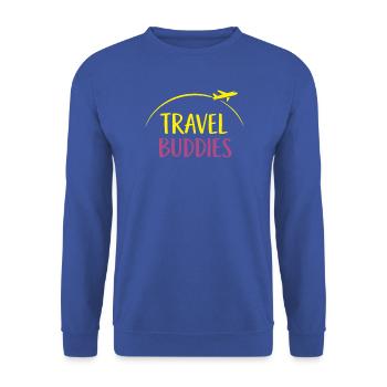 Travel buddies - Unisex Pullover - Royalblau - Vorne - Alina (178cm) & Michal (187cm)