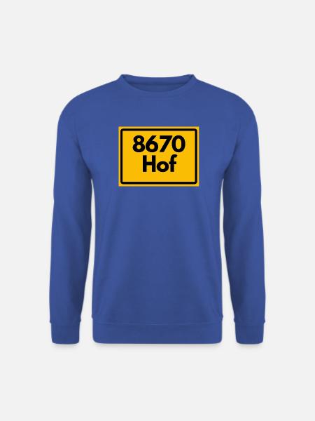 ALTE POSTLEITZAHL PLZ 8670 HOF HEIMATSTOLZ RETRO - Unisex Pullover - Royalblau