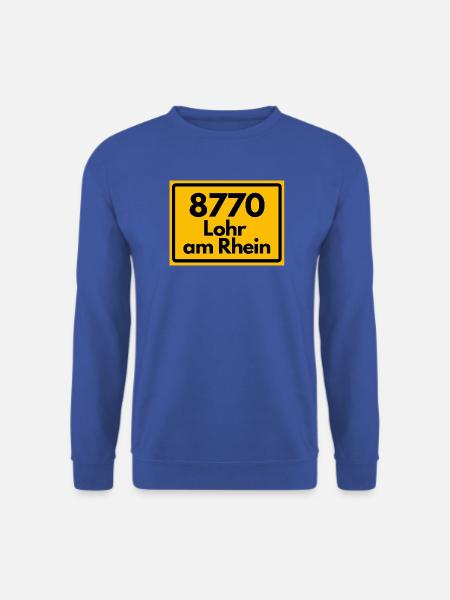 ALTE POSTLEITZAHL PLZ RETRO 8770 LOHR AM MAIN - Unisex Pullover - Royalblau