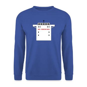 NO SMOKING - No Smoking Explosion Ship Safety - Unisex Sweatshirt - royal blue - Front - Alina (178cm) & Michal (187cm)