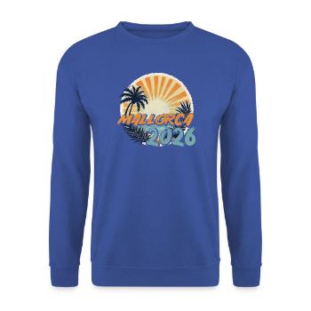 Mallorca 2026 - Unisex Pullover - Royalblau - Vorne - Alina (178cm) & Michal (187cm)
