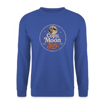 Lunar Joy Celestial Vintage-Design - Unisex Pullover - Royalblau - Vorne - Alina (178cm) & Michal (187cm)