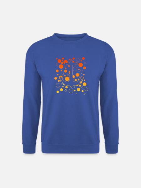 Leuchtender Anker mit Bubbles - Unisex Pullover - Royalblau