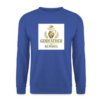 Godfather of Bembel by Bembeltown - Unisex Pullover - Royalblau - Vorne - Alina (178cm) & Michal (187cm)