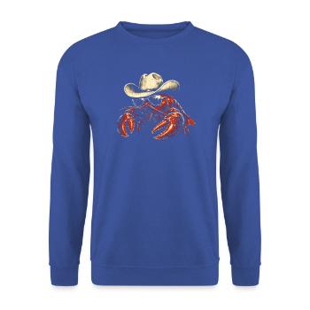 Crawfish Cowboy Cajun Meeresfrüchte Crawfish Cowbo - Unisex Pullover - Royalblau - Vorne - Alina (178cm) & Michal (187cm)