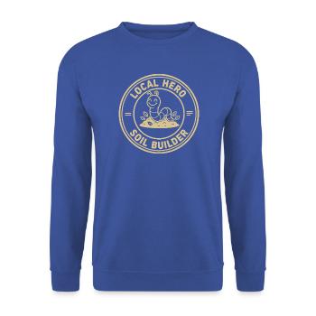 Regenwurm Natur Gärtner Gartenbau Ökologisch  - Unisex Pullover - Royalblau - Vorne - Alina (178cm) & Michal (187cm)