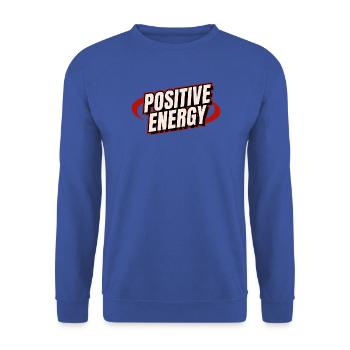positive Energie - Unisex Pullover - Royalblau - Vorne - Alina (178cm) & Michal (187cm)