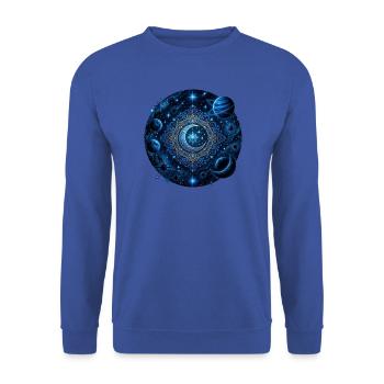 Planètes spatiales Galaxies Étoiles Lunes - Sweat-shirt Unisexe - bleu royal - Devant - Alina (178cm) & Michal (187cm)