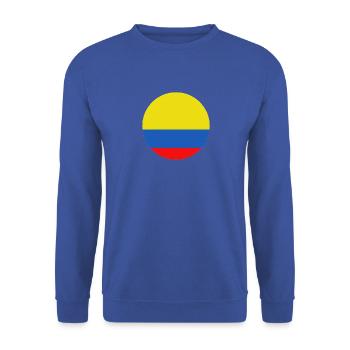 Kolumbien-Runde Flagge - Unisex Pullover - Royalblau - Vorne - Alina (178cm) & Michal (187cm)