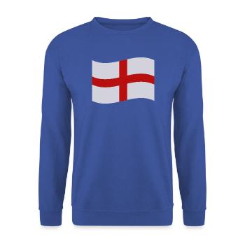 England-Flagge - Unisex Pullover - Royalblau - Vorne - Alina (178cm) & Michal (187cm)