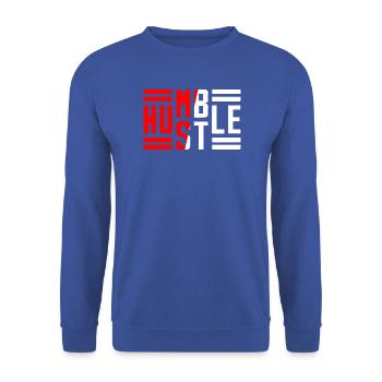Bescheidener Hustle Unternehmer Geschäftsmann Businesswo - Unisex Pullover - Royalblau - Vorne - Alina (178cm) & Michal (187cm)