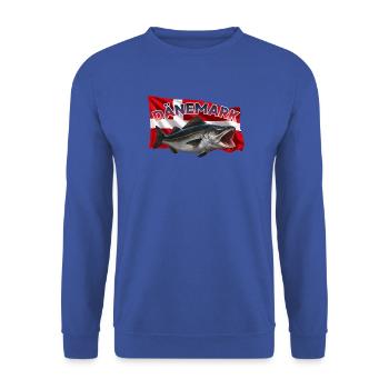 Dänemark Köhler Angeln - Unisex Pullover - Royalblau - Vorne - Alina (178cm) & Michal (187cm)