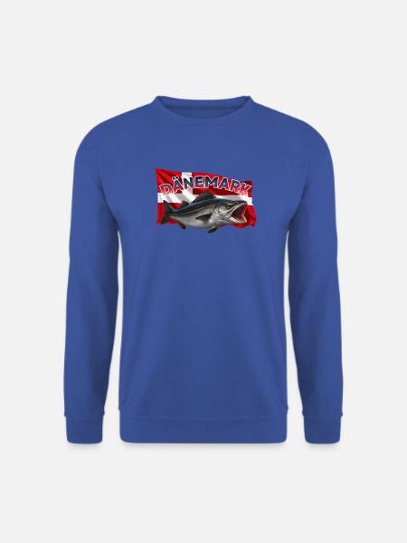 Dänemark Köhler Angeln - Unisex Pullover - Royalblau