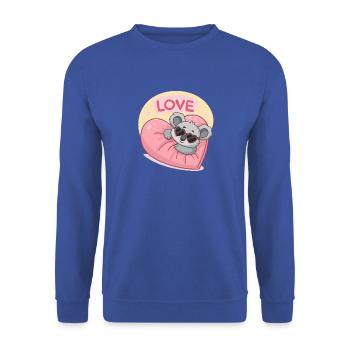 Koala Heart Love Pastellpastell. - Unisex Pullover - Royalblau - Vorne - Alina (178cm) & Michal (187cm)
