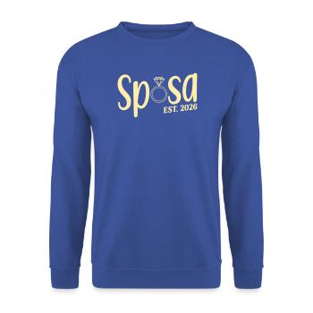 Italienische Braut 2026 - Unisex Pullover - Royalblau - Vorne - Alina (178cm) & Michal (187cm)