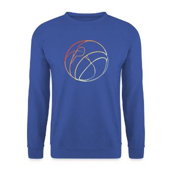 Vintage Volleyball Ball Skizze - Unisex Pullover - Royalblau - Vorne - Alina (178cm) & Michal (187cm)