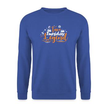 taco tuesday legend - Unisex Pullover - Royalblau - Vorne - Alina (178cm) & Michal (187cm)