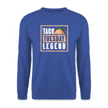 taco tuesday legend - Unisex Pullover - Royalblau - Vorne - Alina (178cm) & Michal (187cm)