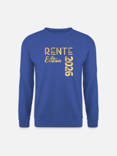 Rente 2026 Rentnergeschenke - Unisex Pullover - Royalblau