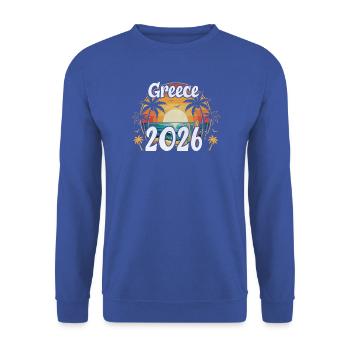 Ibiza 2026 - Unisex Pullover - Royalblau - Vorne - Alina (178cm) & Michal (187cm)