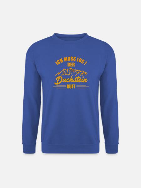 Ich muss los der Dachstein ruft Goldgelb - Unisex Pullover - Royalblau