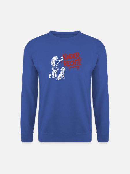 Kinderrechte Graffiti weiß und roter Schrift - Unisex Pullover - Royalblau
