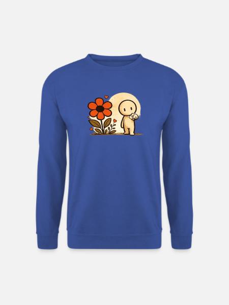 Der kleine Gedanke | Blume - Unisex Pullover - Royalblau