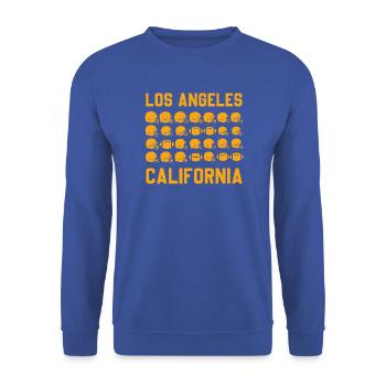 LA California Helm-Grid - Unisex Pullover - Royalblau - Vorne - Alina (178cm) & Michal (187cm)